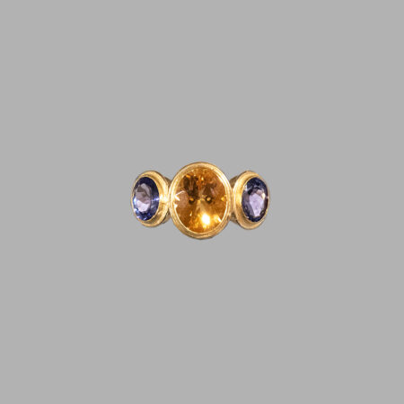 Citrin-Tansanit-Ring